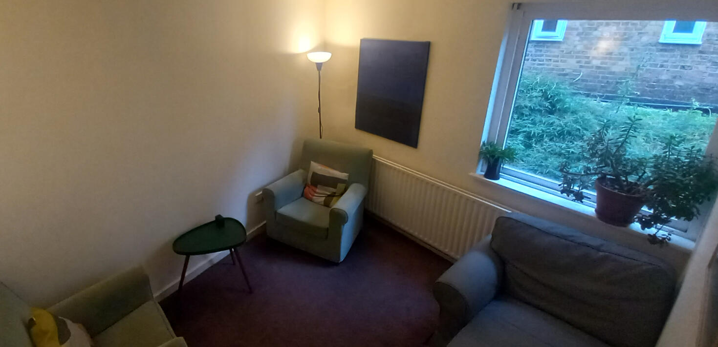 My Hampstead Practice Room with three comfy chairs
